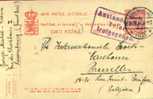 Entier 10 Ct Luxembourg Ville Naar Brussel Met Censuur Trier. - Stamped Stationery