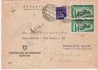 I-rs005/ ITALIEN -  Palmero Duome + Montecassino, Expressbrief Genua 17.11.44 (Consulatspost Genf) - Eilsendung (Eilpost)