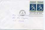 1334 5c X 2 Finland Independence  Addressed To Canada - 1961-1970