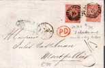 GBV163/ 24 Pl. 8, Two Shades, Breitrand + Normal, Montpellier 1867 - Briefe U. Dokumente