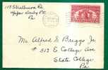 US - VF 1926 COVER From UPPER DARBY To STATE COLLEGE, PA - INDEPENDENCE SESQUICENTENNIAL EXPOSITION Stamp - Scott # 627 - Briefe U. Dokumente