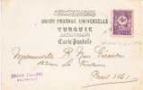Gr-Ng037/ Salonique 2-Zeiler Auf Marke 1901 (Ansichtskarte)  RRR (Brief, Cover, Letter, Lettre) - Thessalonique