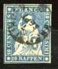 Schweiz Helvetia Mi.N° 14 Gestempelt 1854, Freimarken: Sitzende Helvetia (sog. Strubel)  Type I Ou II ??? - Used Stamps