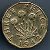 Grande-Bretagne 3 Pence 1942 Ttb+ - F. 3 Pence