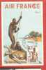 AFFICHE AIR FRANCE POUR L'AOF CACHET BRAZAVILLE 2 MAI 1954 - Andere & Zonder Classificatie