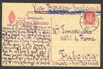 Norway Ships Mail Schiffspost Stationery KRISTIANIA BR. 1916 Via Bergen-England To Switzerland - Postwaardestukken