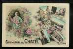 Souvenir De CHATEL - Multi-vues - Carte Glacée - Fleurs Et Enfant - Chatel Sur Moselle