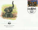 ELEPHANT FDC  OUGANDA 1983 SERIE WWF MODELE2 ELEPHANTS - Olifanten