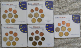 Kompletter Euro Kursmünzensatz Deutschland 2002 / 5xBlister - Germania