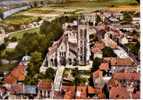 BEAUMONT SUR OISE   -  N° 3    -   L´église  - En Avion Au Dessus De... - Beaumont Sur Oise