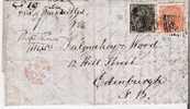 IB073/  INDIEN - Bombay 1860, Onforwarding Agency + London Paid, Via Marseiles - 1858-79 Kolonie Van De Kroon