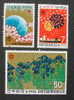 JAPON 1970 - EXPO-70 FLORES -FLEURS - YVERT 972/974 - Neufs