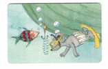 Germany - Mouse Comic - Underwater - Sealife - Fish - Diving -  A19  07/98 - Chipcard - Bärbel Haas - A + AD-Series : D. Telekom AG Advertisement