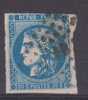 Lot N°7470   N°46Ba Bleu Foncé, Type III, Report 2, Oblit Losange IB, Coté 65€ - 1870 Bordeaux Printing