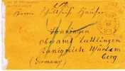 USA014a  1863, / Detroit Mich. AM Paket 23 Cents (St. Lawrence Route) N. Württemberg - …-1845 Vorphilatelie