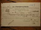 QUITTANCE D' ASSURANCES De LA PRESERVATRICE - THIERS PUY DE DOME Du 1er JUILLET 1909 - Assurance - Bank & Versicherung