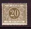 L0206 - BELGIE BELGIQUE TAXE Yv N°6 * - Timbres