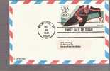 FDC Postal Card - Air Mail Olympics '84 - Speedskater  - Scott # UXC21 - 1981-1990