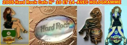 2  Hard Rock Cafe POOL BALL Series #10 ET 14  Girl Pin EDITION LIMITEE A 300 EXEMPLAIRES - Biljart