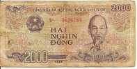 2000 Dông   "SUD VIET-NAM"   1988   Usagé - Viêt-Nam