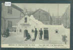 LA CHAUX DE FONDS - CONSTRUCTION DE NEIGE - HIVER 1907 - B  ( PLUSIEURS TROUS D´EPINGLE AUX ANGLES ) - La Chaux-de-Fonds