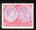 St Kitts-Nevis 1938-48 KG VI Medicinal Spring 3p MLH - St.Kitts And Nevis ( 1983-...)