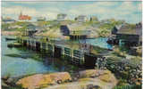 PEGGYS COVE NOVA SCOTIA CANADA Wharf SHACKS Homes CHURCH Fishermen 1966 - Halifax