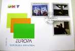 1993 CROATIA FDC EUROPA CEPT MODERN ART - 1993