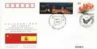 PFTN.WJ-129 CHINA-SPAIN DIPLOMATIC COMM.COVER - Covers & Documents