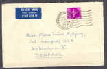 India Airmail Par Avion Label Cover 1952? Cancel Foreign Calcutta R.M.S. To Copenhagen Denmark - Poste Aérienne