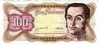 100 Bolivares  "VENEZUELA"  Simon Bolivar  16 Mars 1989          Ble 91 - Venezuela