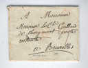 Envelloppe + Lettre Précurseur DUVERD-BOIS 1783 Vers BRUXELLES - Port 1 Sol - Signé Duseuweir    --  B0/943 - 1714-1794 (Paesi Bassi Austriaci)