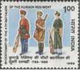 Kumaun Regiment, Army, Militaria, Gun, Rifle, Uniform, Costume, Headwear, Turban, MNH 1988, S. G. 1298, India - Neufs