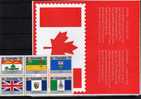 Flaggen Der Provinzen Im Folder Kanada 731/42 + 12-KB ** 15€ - Hojas Completas