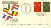 NEDERLAND FDC MICHEL 735/36 EUROPA 1959 - 1959