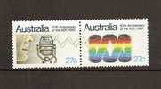 Timbre(s) Neuf(s) D'australie , 50 Ans De La Commissioon Australienne De Diffusion, Speaker, Micro, Logo ABC, Ondes - Ongebruikt