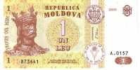 MOLDAVIE  1 Leu  Emission De 2006   Pick 8     ***** BILLET  NEUF ***** - Moldavie