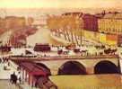 Marquet Tableau Reproduction  Sur Papier Toilé Du Pont St Michel 1908 Paris TBE - Sonstige & Ohne Zuordnung