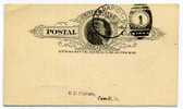 USA / ETATS UNIS / ENTIER POSTAL 1891 / STATIONERY AVEC REPIQUAGE / STAGS  PIGGYSOWS - ...-1900