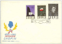 Poland Polska 1960 FDC Chopin Composer Compositeur Music Musique - FDC