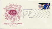 Lake Placid Opening Olympic Special Handstamp Of 13/02/1980 Patinage De Vitesse Speed Skating Eisschnelllauf - Pattinaggio Artistico