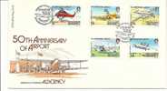 Enveloppe Fdc Alderney, Aurigny, Aéroport D'alderney, Avions, De Havilland, Hélicoptère... - Alderney