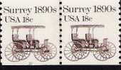 US Scott 1907 - Coil Strip Of 2 Plate No 10 - Surrey 18990s - 18 Cent - Mint Never Hinged - Roulettes (Numéros De Planches)