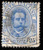 1891/1896 REGNO 25C AZZURRO SASS 62 - Oblitérés
