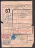 Belgium Railway Chemin De Fer Spoorwegen Bulletin D'Expédition No. 67 Cancel 8/7/1947 Lier - Other & Unclassified