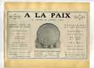 - A LA PAIX . ARTS DE LA TABLE.  PUB. DU DEBUT DU XXe S. . DECOUPEE ET COLLEE SUR PAPIER - Andere & Zonder Classificatie