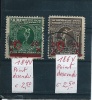 Belgium : N° 184-V+186-V  0bli. : " Point Descendu " - 1921 -   Cote: 5,00 € - Other & Unclassified