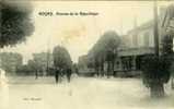 93 . ROSNY . AVENUE DE LA REPUBLIQUE . TRAMWAY CAFE  TABAC ( OBLITERATION ,  CONTROLE PAR L´AUTORITE MILITAIRE ) - Rosny Sous Bois