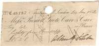 UK GREAT BRITAIN 85 POUNDS  CHEQUE  UINIFACE DATED LONDON 24.01.1852  EF READ DESCRIPTION!! - Andere & Zonder Classificatie