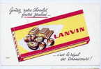 Buvard Chocolat LANVIN Fourré Praliné - Chocolat